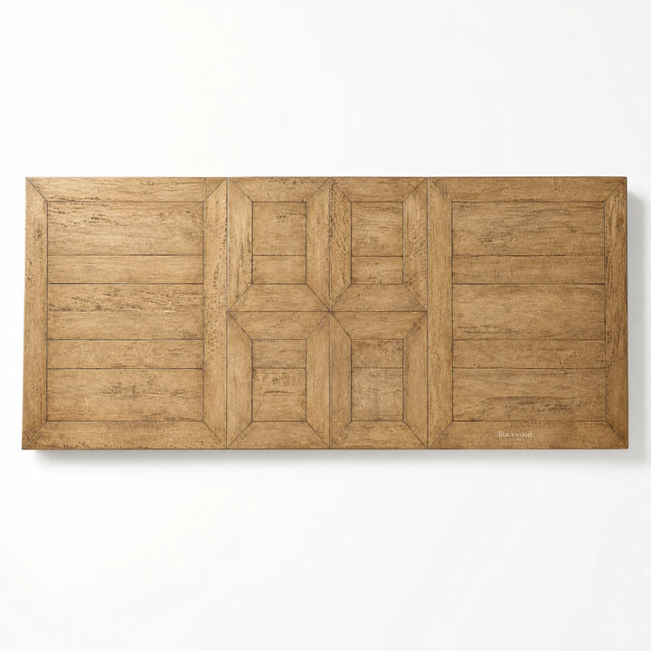 Marlborough Extension Dining Table in solid mango wood with softly aged finish and warm farmhouse charm.