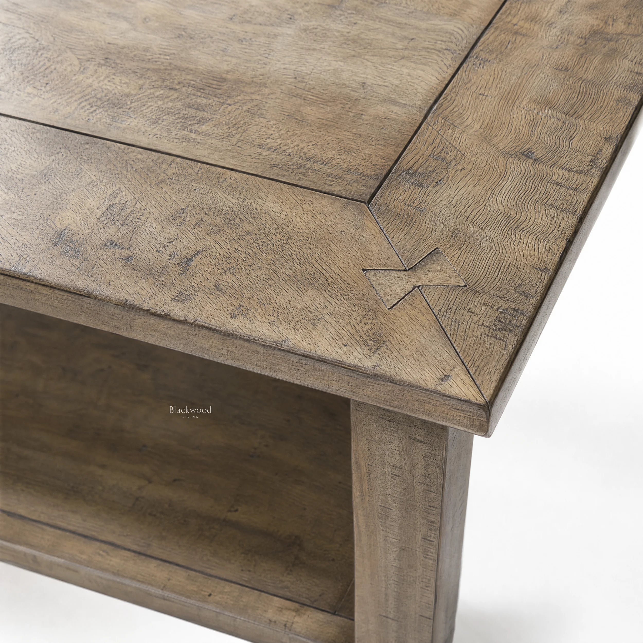 Marlborough Lamp Table crafted from solid mango wood with warm grain and soft edges.