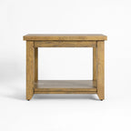 Marlborough Lamp Table in solid mango wood with softened edges and a warm textured finish.