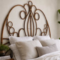 Sika® Originals Natalia Rattan Headboard, handwoven Indonesian rattan with curved loops and intricate bindings.