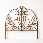Natalia Rattan Headboard by Sika Originals; handwoven Indonesian rattan with decorative circular bindings.