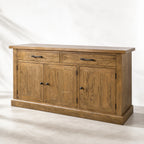Marlborough Buffet in solid mango wood with warm grain and a substantial, timeless profile.