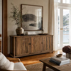 Portland Sideboard in reclaimed elm with weathered finish, coastal heritage, rich timber grain and natural imperfections