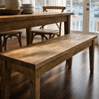 Renwick Bench Seat crafted from solid mango wood with clean lines and rich natural grain.