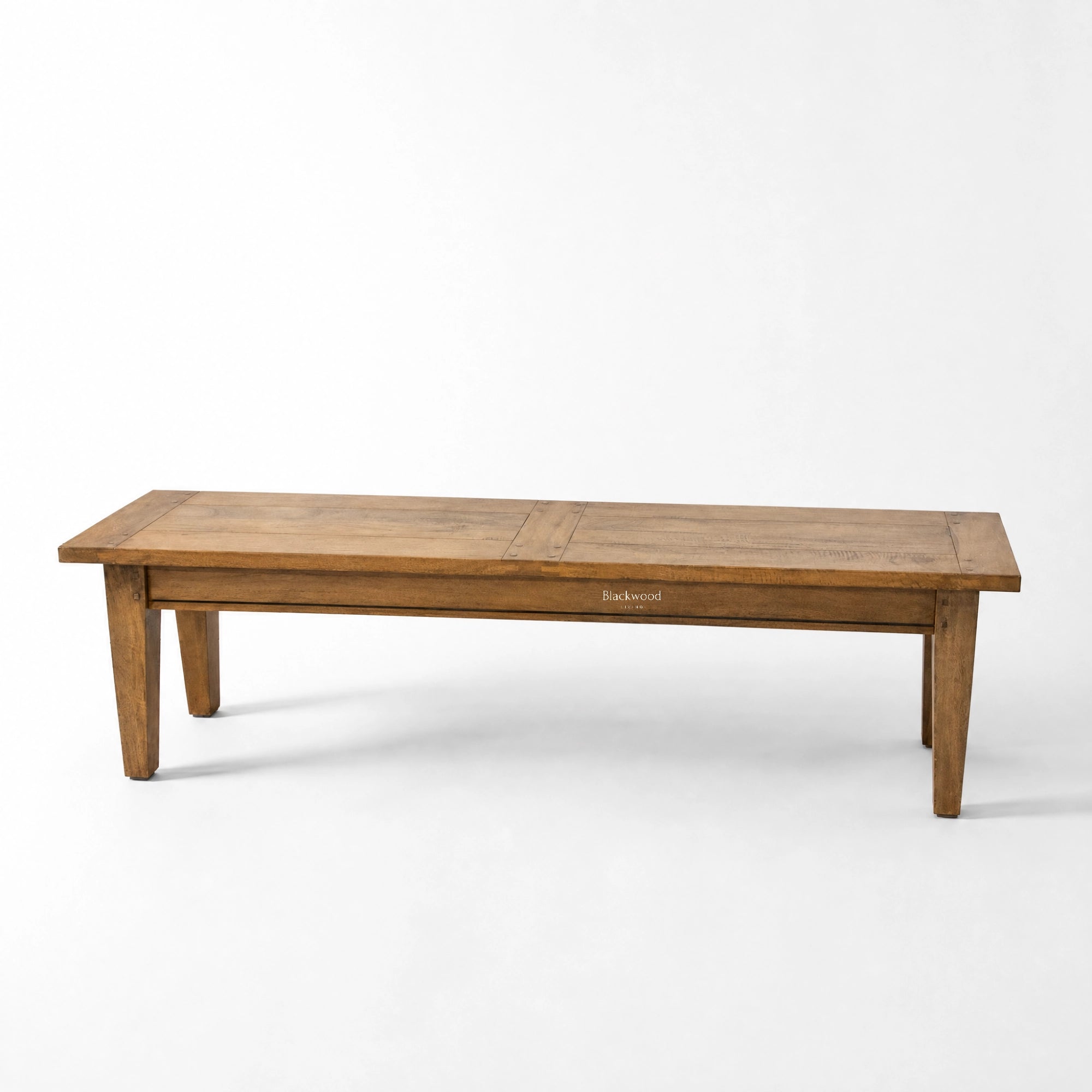 Renwick Bench Seat 170cm in solid mango wood with warm grain and clean lines.