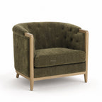 Windsor Lounge Chair - Cypress with chalk-wash oak frame and textured polyester upholstery
