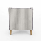 Anchorage Lounge Chair - Newport Stripe with solid wood frame and pinstripe upholstery.