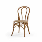 Sika Originals Lulu Rattan Side Chair featuring a curved bentwood frame and woven seat for relaxed interiors.