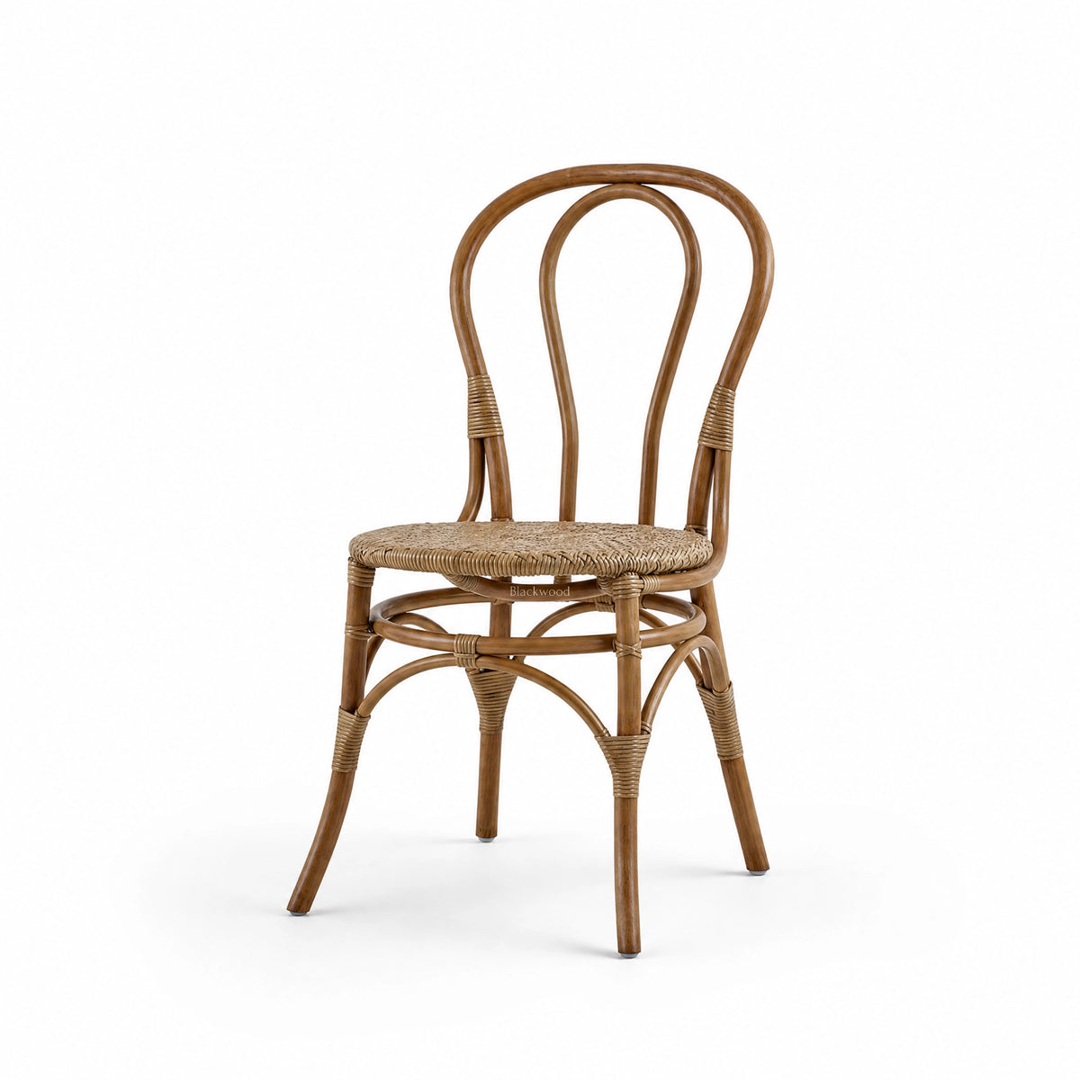 Sika Originals Lulu Rattan Side Chair featuring a curved bentwood frame and woven seat for relaxed interiors.