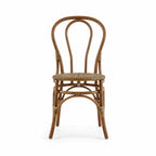 Sika Originals Lulu rattan side chair with curved bentwood frame and woven seat. Sustainable Indonesian rattan bistro chair for relaxed interiors.