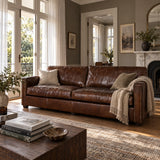 Grange Leather 3 Seat Sofa