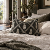 Pineapple Cushion Cover Charcoal/Natural 40cm