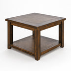 Marlborough Lamp Table in solid mango wood with a square top, softened edges, and sturdy legs.