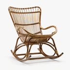 Sika Originals Monet Rattan Rocking Chair in natural rattan with curved arms.