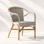 Sika® Affair Madeleine Rattan Armchair with natural rattan frame and woven ArtFibre detailing.