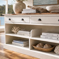 Harbour House Sideboard in reclaimed fir with a painted finish and natural timber top, coastal elegance.