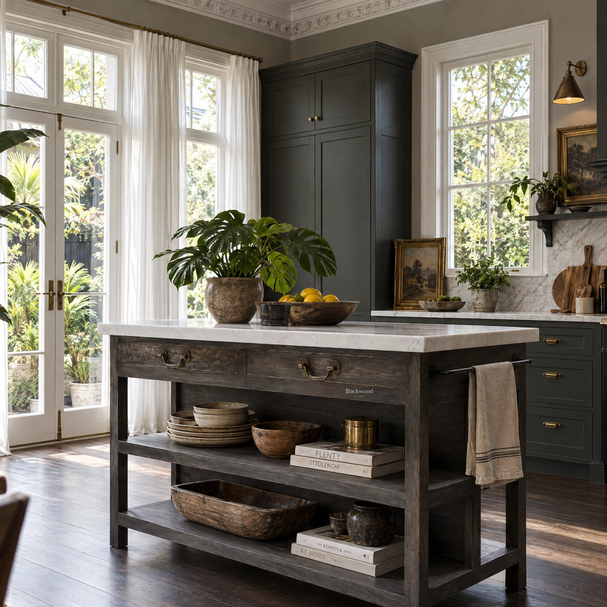 Bastide Kitchen Island 145cm - Ebony