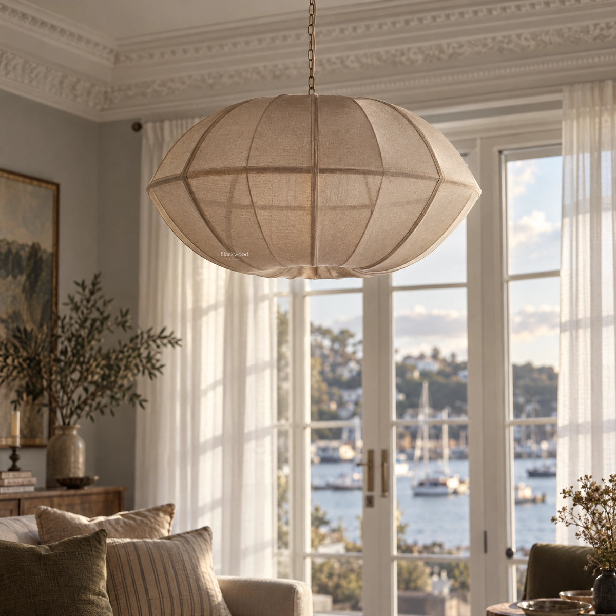 Aveline Pendant 90cm - Flax