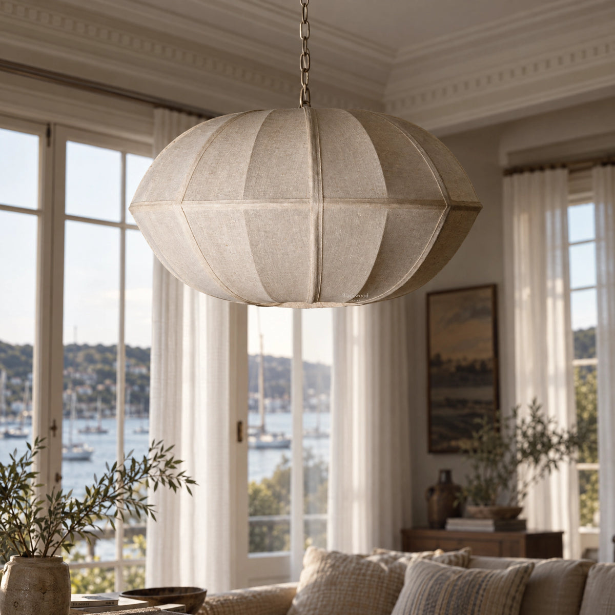 Aveline Pendant 110cm - Flax
