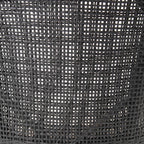 Close-up of dark woven rattan back on the Barbados Dining Chair